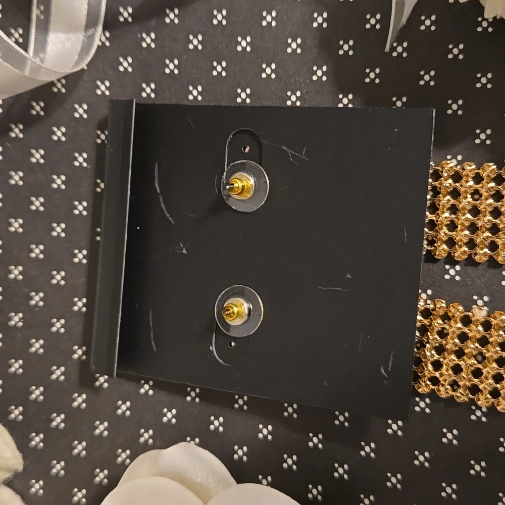 INC Crystal Rhinestone Long Dangle Bling Earrings NWT - Picture 3 of 10